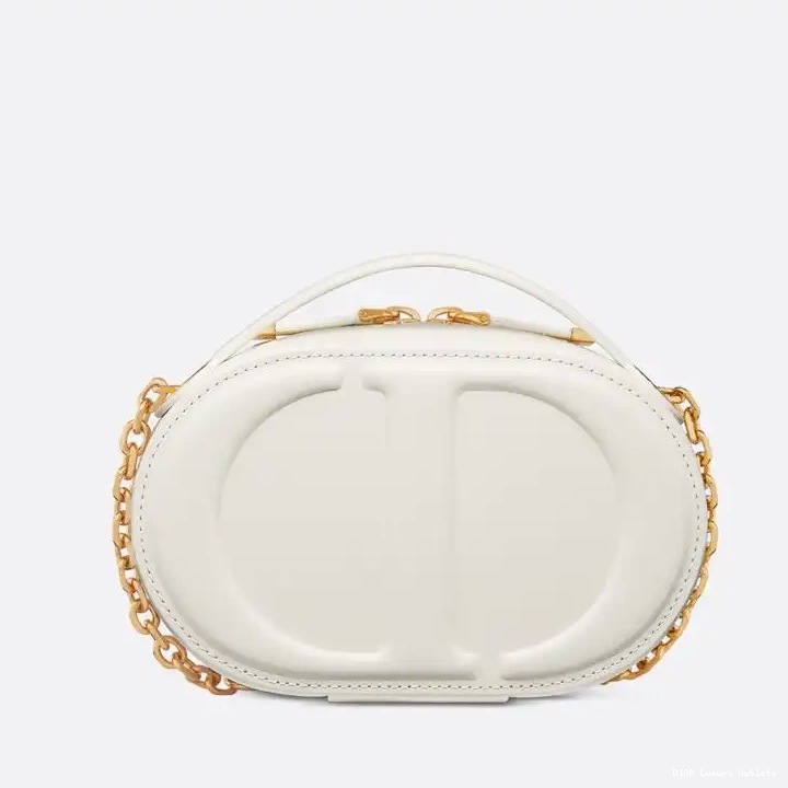 Cheap Bag CD Camera Calfskin Dior Oval Signature White 0516 Luxury